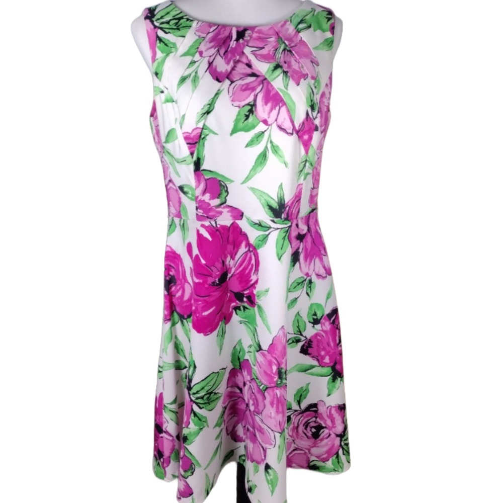dressbarn Pink Floral Midi Dress